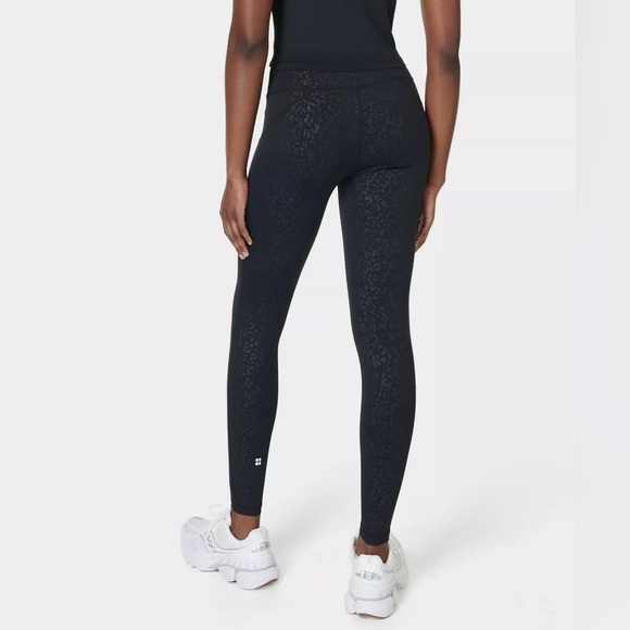 Sweaty Betty All Day Leggings Emboss - Black Animal Fade Emboss Print - Picture 1 of 6
